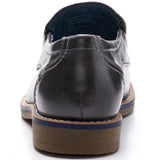 Alpine Swiss Carter Mens Slip On Loafers Snakeskin Dress Shoes Leather Lined – Gray