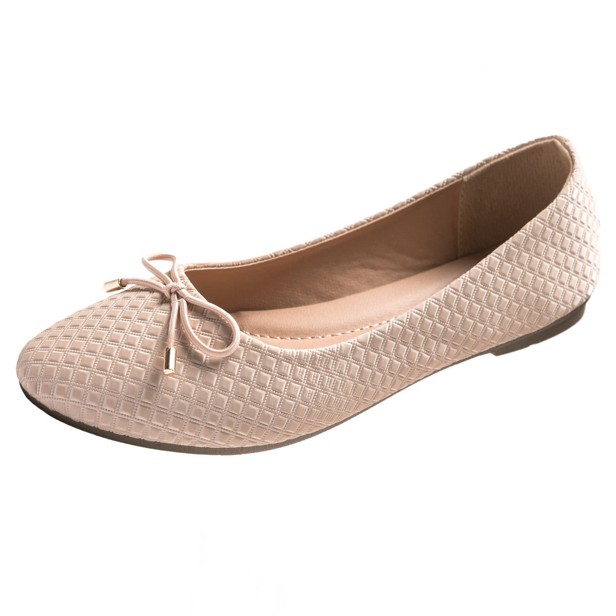 Alpine Swiss Claire Womens Ballet Flats Round Toe Slip On Comfortable Flat Shoes – Champagne Pink