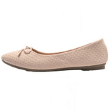 Alpine Swiss Claire Womens Ballet Flats Round Toe Slip On Comfortable Flat Shoes – Champagne Pink