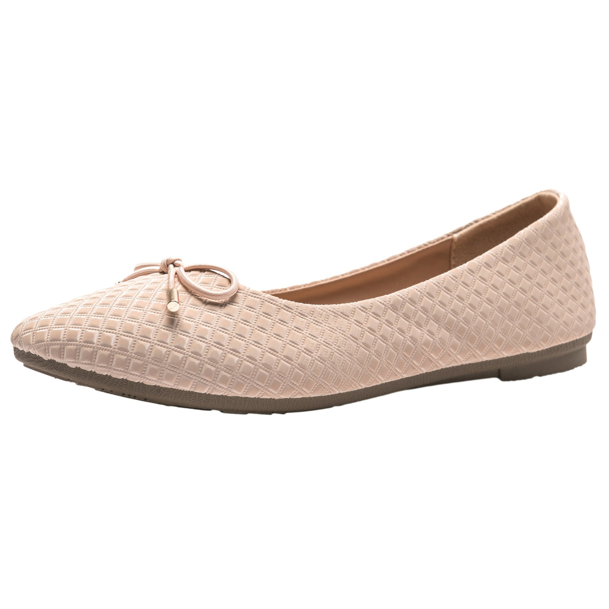 Alpine Swiss Claire Womens Ballet Flats Round Toe Slip On Comfortable Flat Shoes – Champagne Pink