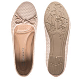 Alpine Swiss Claire Womens Ballet Flats Round Toe Slip On Comfortable Flat Shoes – Champagne Pink