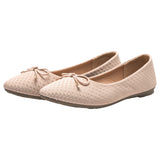 Alpine Swiss Claire Womens Ballet Flats Round Toe Slip On Comfortable Flat Shoes – Champagne Pink