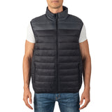 Alpine Swiss Clark Mens Puffer Vest Down Alternative Water Resistant Packable – Black Gray