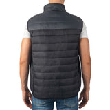 Alpine Swiss Clark Mens Puffer Vest Down Alternative Water Resistant Packable – Black Gray