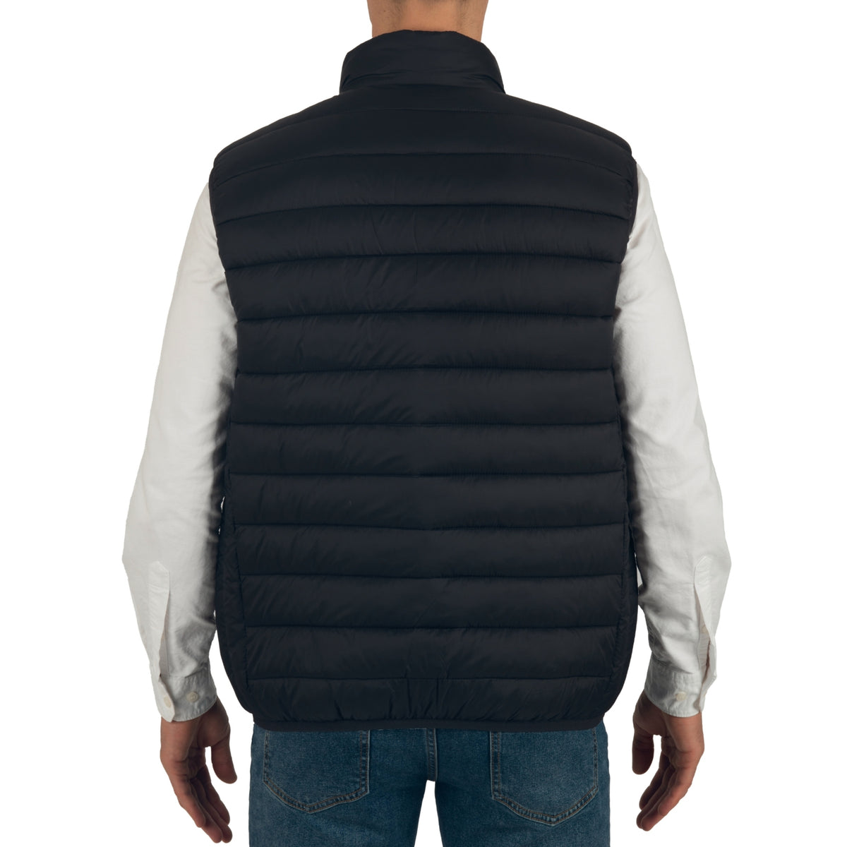 Alpine Swiss Clark Mens Puffer Vest Down Alternative Water Resistant Packable – Black