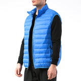 Alpine Swiss Clark Mens Puffer Vest Down Alternative Water Resistant Packable – Blue