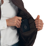 Alpine Swiss Clark Mens Puffer Vest Down Alternative Water Resistant Packable – Brown