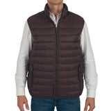 Alpine Swiss Clark Mens Puffer Vest Down Alternative Water Resistant Packable – Brown