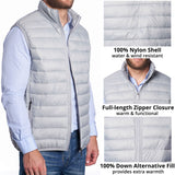 Alpine Swiss Clark Mens Puffer Vest Down Alternative Water Resistant Packable – Gray