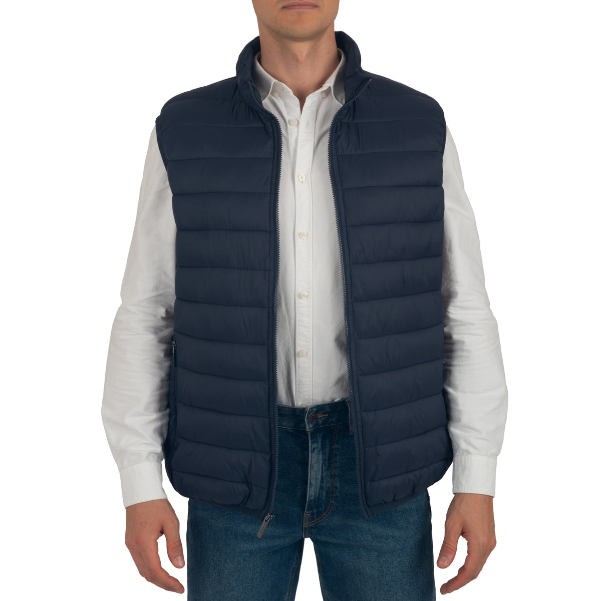 Alpine Swiss Clark Mens Puffer Vest Down Alternative Water Resistant Packable – Navy