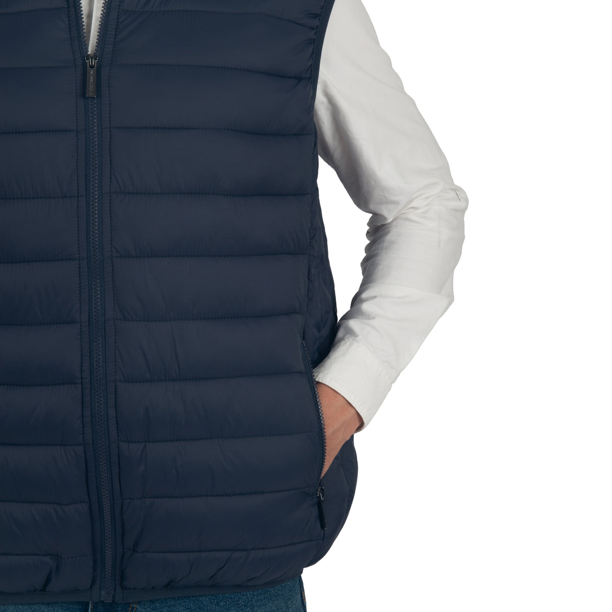 Alpine Swiss Clark Mens Puffer Vest Down Alternative Water Resistant Packable – Navy