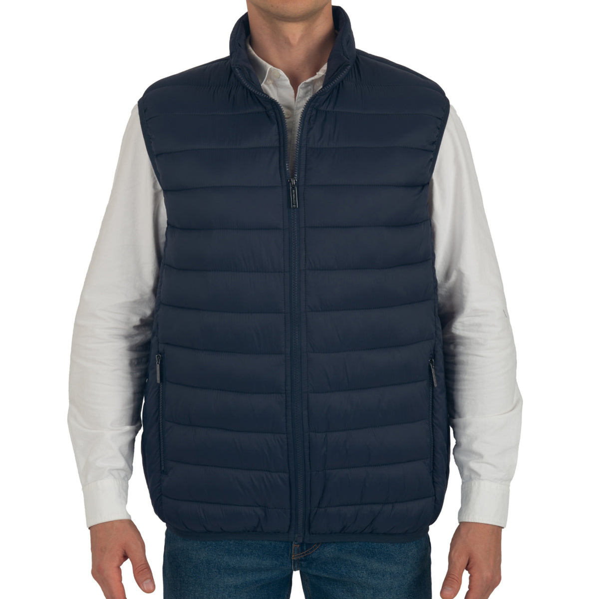 Alpine Swiss Clark Mens Puffer Vest Down Alternative Water Resistant Packable – Navy