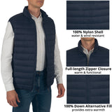Alpine Swiss Clark Mens Puffer Vest Down Alternative Water Resistant Packable – Navy