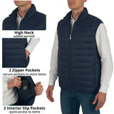 Alpine Swiss Clark Mens Puffer Vest Down Alternative Water Resistant Packable – Navy