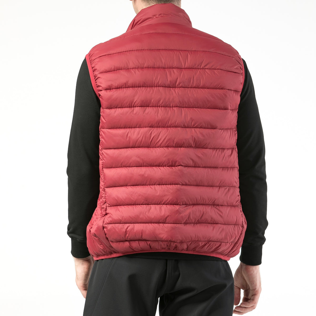 Alpine Swiss Clark Mens Puffer Vest Down Alternative Water Resistant Packable – Red