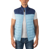 Alpine Swiss Clark Mens Puffer Vest Down Alternative Water Resistant Packable – Sky Blue Navy