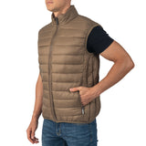 Alpine Swiss Clark Mens Puffer Vest Down Alternative Water Resistant Packable – Taupe