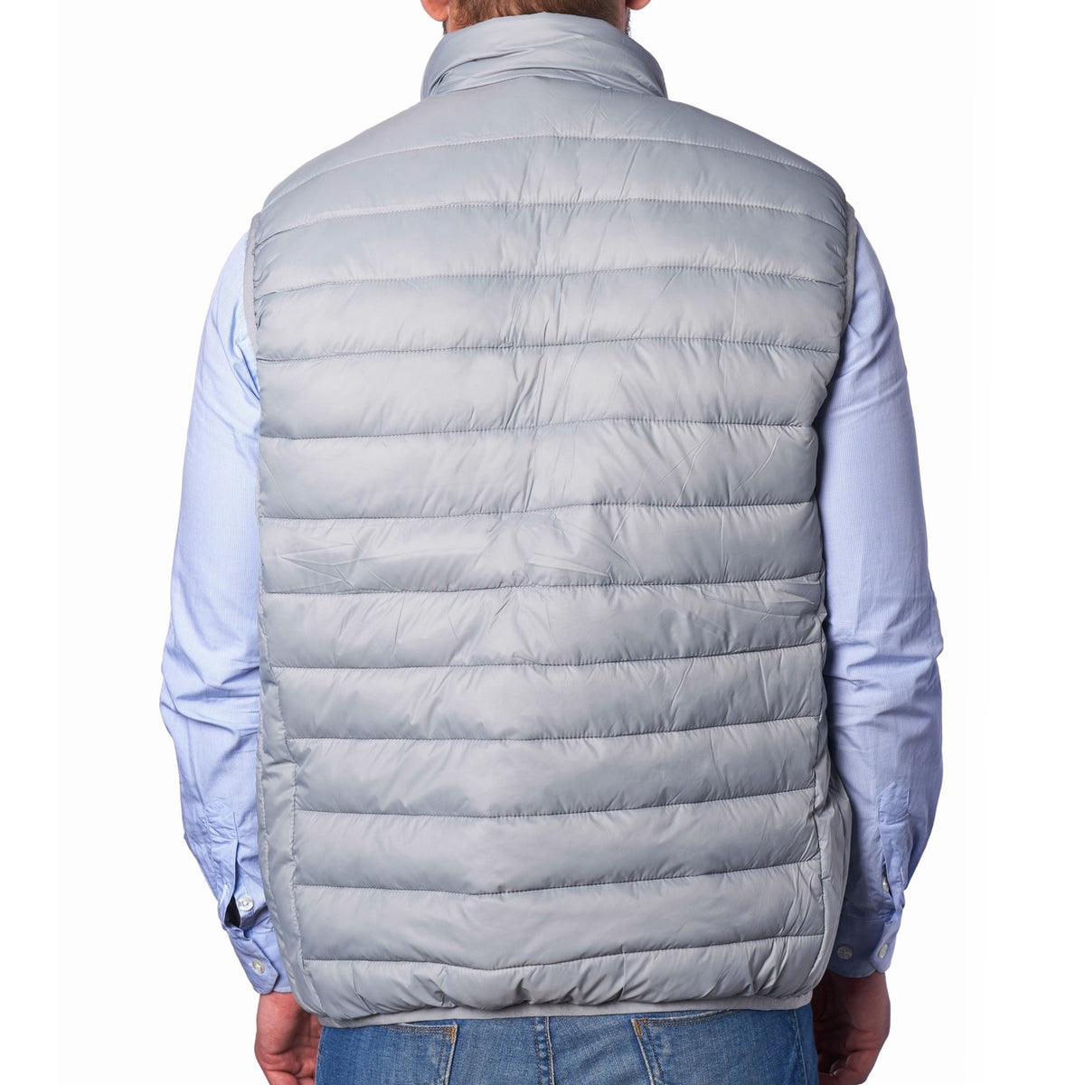 Alpine Swiss Clark Mens Puffer Vest Down Alternative Water Resistant Packable – Gray