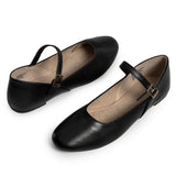 Alpine Swiss Cleo Women’s Mary Jane Ballet Flats Stylish Comfy Round Toe Dress Shoes – Black