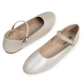 Alpine Swiss Cleo Women’s Mary Jane Ballet Flats Stylish Comfy Round Toe Dress Shoes – Pearl