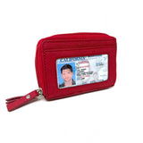 Alpine Swiss Womens Accordion Organizer Wallet Leather Credit Card Case ID – Red