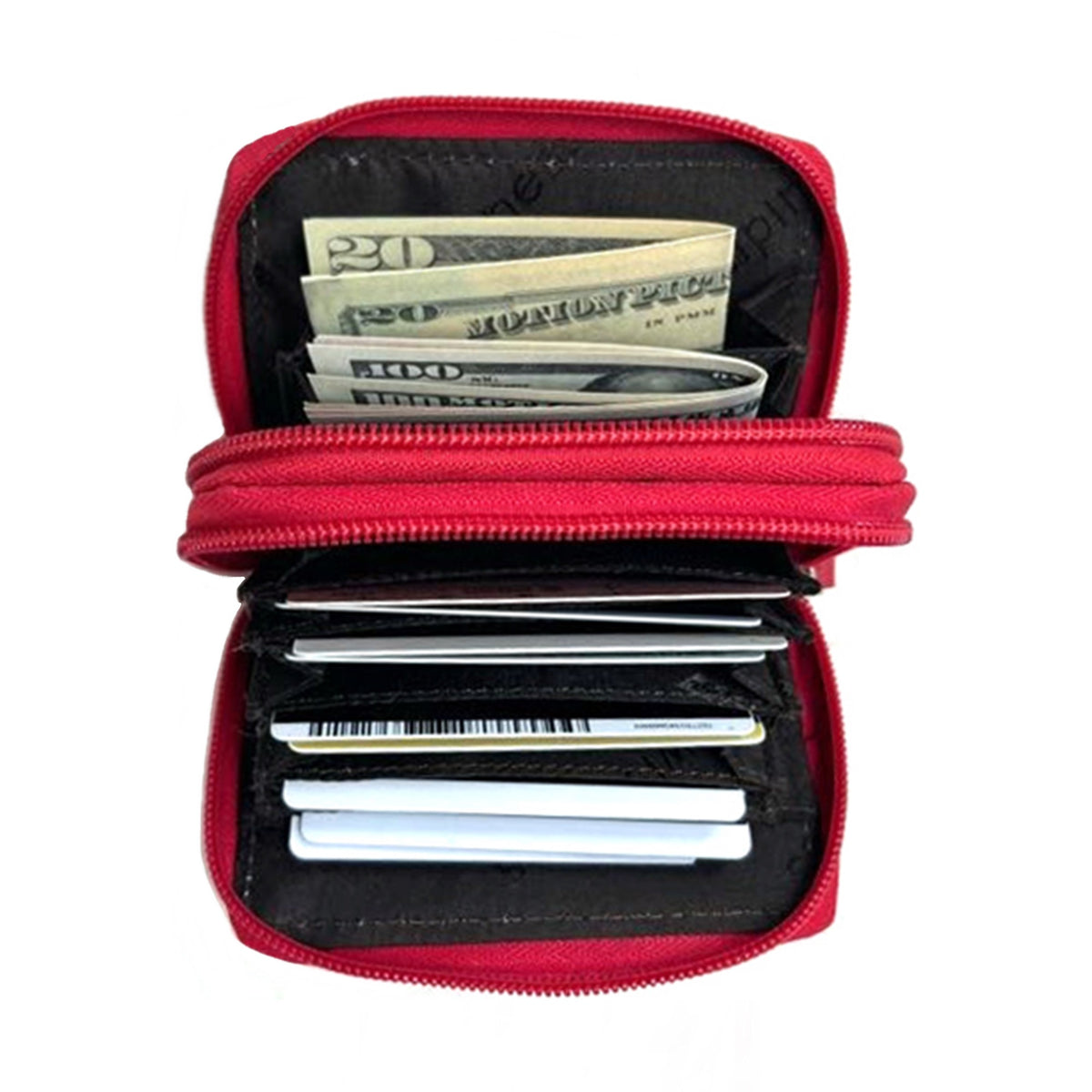 Alpine Swiss Womens Accordion Organizer Wallet Leather Credit Card Case ID – Red