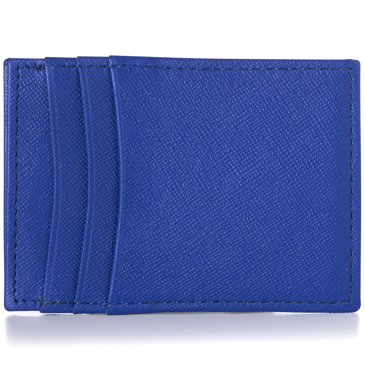 Alpine Swiss Mens Money Clip Thin Front Pocket Wallet Genuine Leather Card Case – Crosshatch Blue
