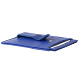 Alpine Swiss Mens Money Clip Thin Front Pocket Wallet Genuine Leather Card Case – Crosshatch Blue