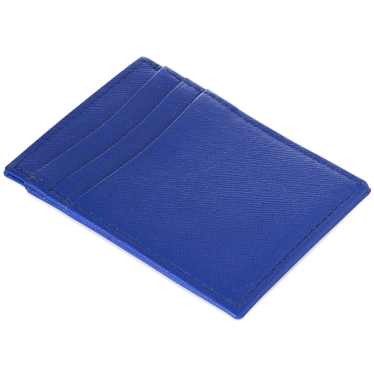 Alpine Swiss Mens Money Clip Thin Front Pocket Wallet Genuine Leather Card Case – Crosshatch Blue