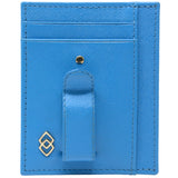 Alpine Swiss Double Diamond Mens RFID Money Clip Minimalist Front Pocket Wallet – Crosshatch Aqua