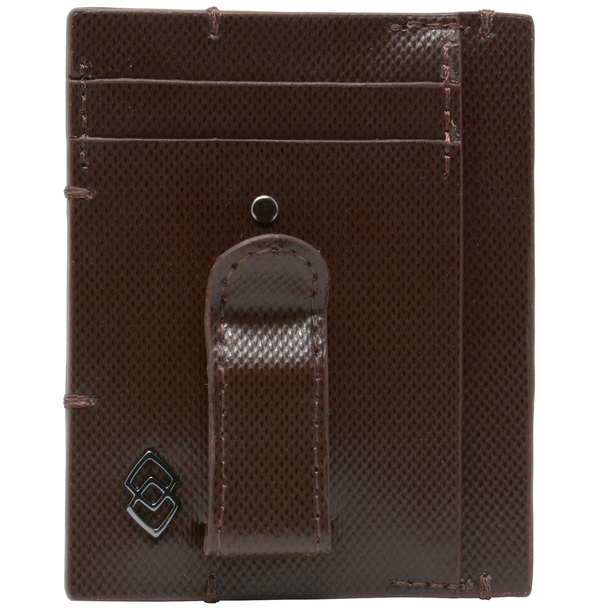 Alpine Swiss Double Diamond Mens RFID Money Clip Minimalist Front Pocket Wallet – Cordoba Brown