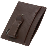 Alpine Swiss Double Diamond Mens RFID Money Clip Minimalist Front Pocket Wallet – Cordoba Brown