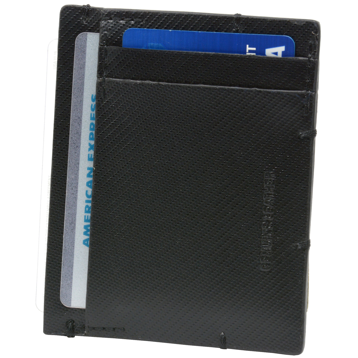 Alpine Swiss Double Diamond Mens RFID Money Clip Minimalist Front Pocket Wallet – Cordoba Black