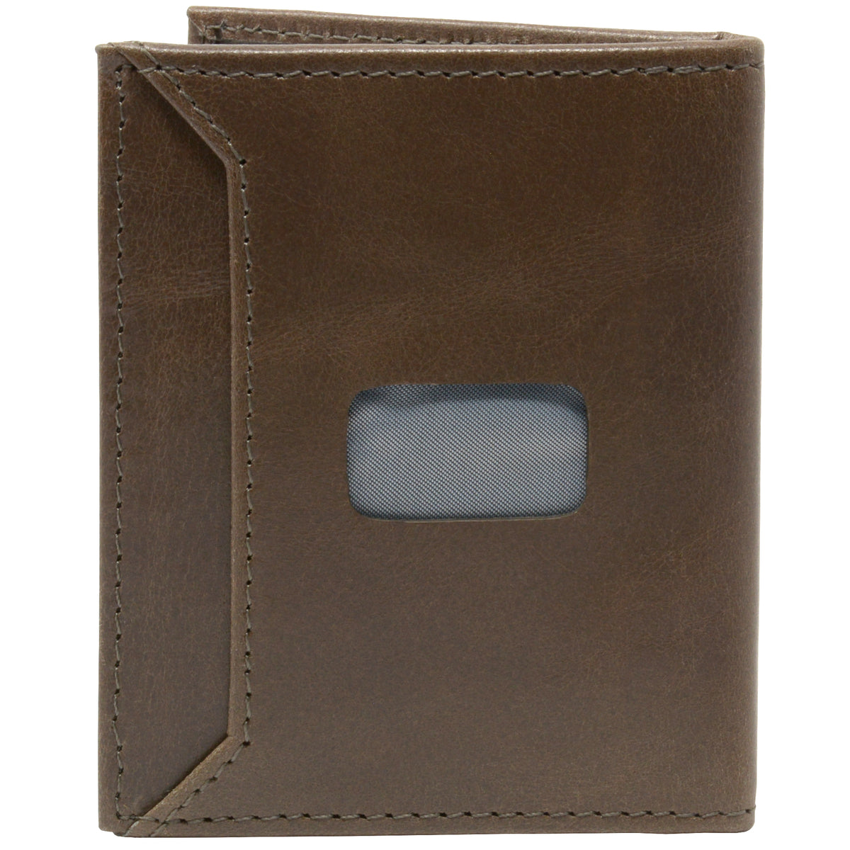 Alpine Swiss Men RFID Leather Wallet Slim Front Pocket Wallet Business Card Case – Brownstone