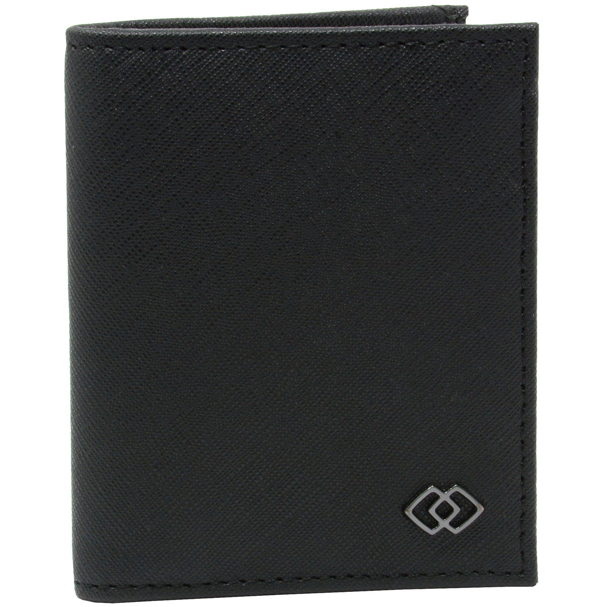 Alpine Swiss Men RFID Leather Wallet Slim Front Pocket Wallet Business Card Case – Crosshatch Black