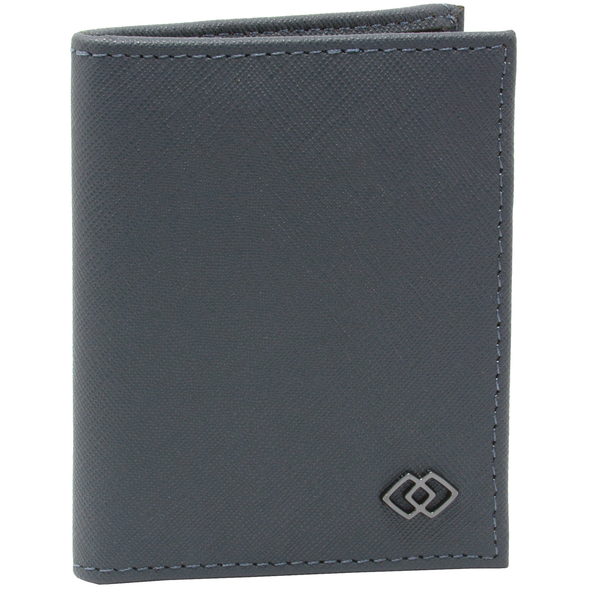Alpine Swiss Men RFID Leather Wallet Slim Front Pocket Wallet Business Card Case – Crosshatch Gray