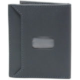 Alpine Swiss Men RFID Leather Wallet Slim Front Pocket Wallet Business Card Case – Crosshatch Gray