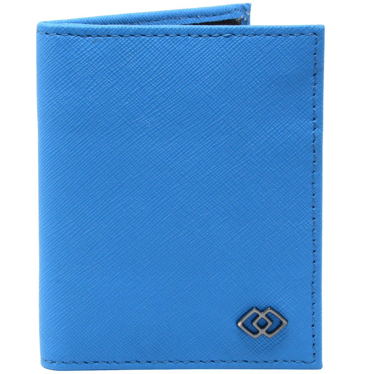 Alpine Swiss Men RFID Leather Wallet Slim Front Pocket Wallet Business Card Case – Crosshatch Aqua