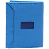 Alpine Swiss Men RFID Leather Wallet Slim Front Pocket Wallet Business Card Case – Crosshatch Aqua