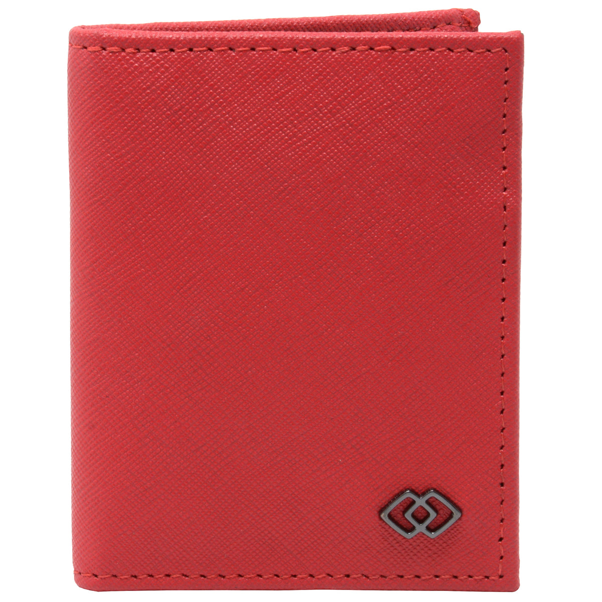 Alpine Swiss Men RFID Leather Wallet Slim Front Pocket Wallet Business Card Case – Crosshatch Red