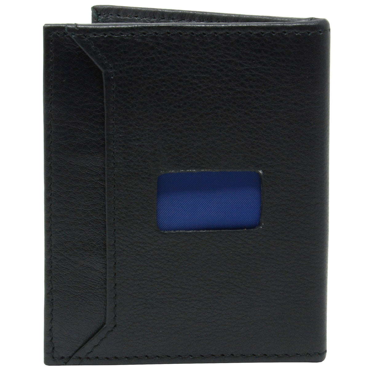 Alpine Swiss Men RFID Leather Wallet Slim Front Pocket Wallet Business Card Case – Black