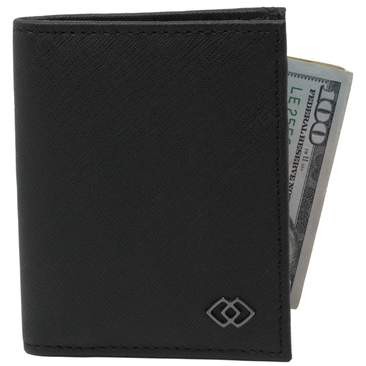 Alpine Swiss Men RFID Leather Wallet Slim Front Pocket Wallet Business Card Case – Black