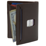 Alpine Swiss Men RFID Leather Wallet Slim Front Pocket Wallet Business Card Case – Cordoba Brown