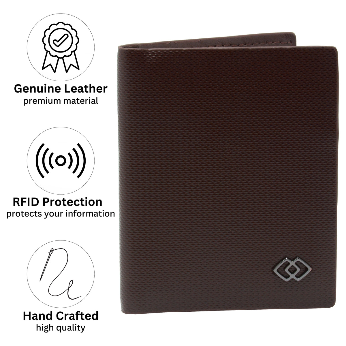 Alpine Swiss Men RFID Leather Wallet Slim Front Pocket Wallet Business Card Case – Cordoba Brown