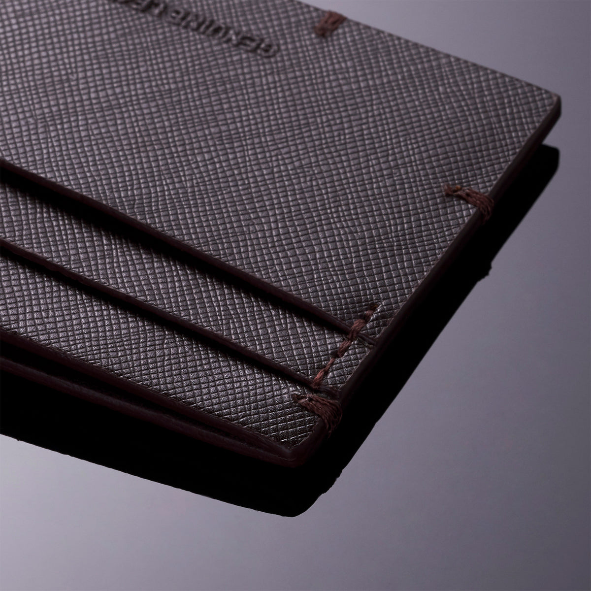 Alpine Swiss Double Diamond RFID Thin Card Case Leather Front Pocket Wallet – Saffiano Brown
