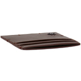 Alpine Swiss Double Diamond RFID Thin Card Case Leather Front Pocket Wallet – Saffiano Brown