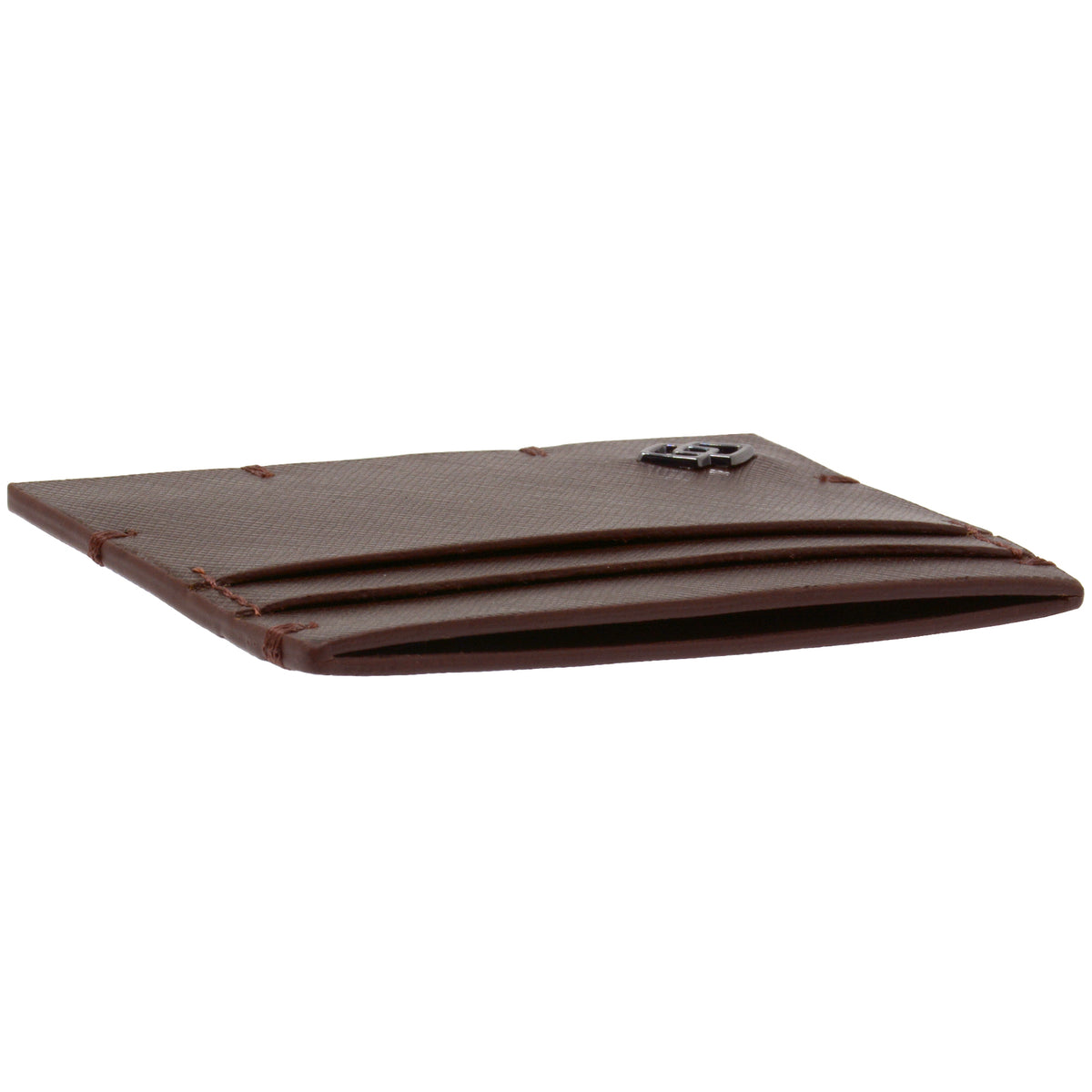Alpine Swiss Double Diamond RFID Thin Card Case Leather Front Pocket Wallet – Saffiano Brown