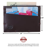 Alpine Swiss Double Diamond RFID Thin Card Case Leather Front Pocket Wallet – Cordoba Brown