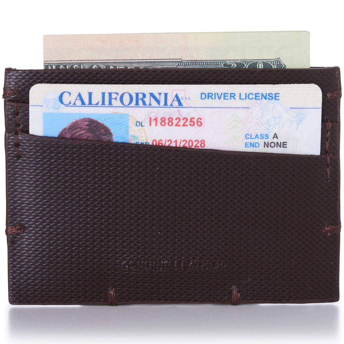Alpine Swiss Double Diamond RFID Thin Card Case Leather Front Pocket Wallet – Cordoba Brown