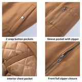 Alpine Swiss Damon Mens Bomber Jacket – Tan